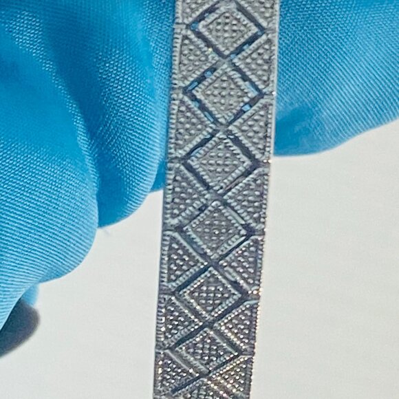 Beautiful Vintage Sterling Silver Geometric Cuff – Marked ISP 925 China - Picture 10 of 14